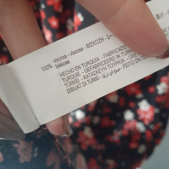 Zara Floral Black and Red Maxi Dress - Picture 12 of 16